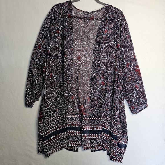 Catherine's Paisley Kimono Cardigan size 4X - Picture 8 of 8